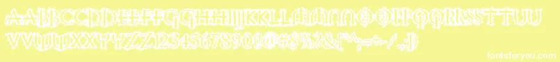 Witchinghour Font – White Fonts on Yellow Background