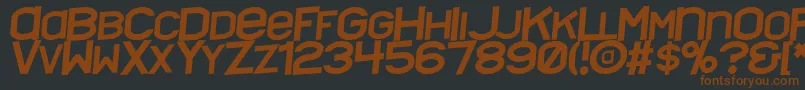 Nyctalopiatilt-fontti – ruskeat fontit mustalla taustalla