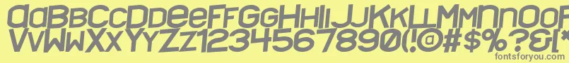 Nyctalopiatilt Font – Gray Fonts on Yellow Background