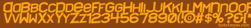 Nyctalopiatilt Font – Orange Fonts on Brown Background