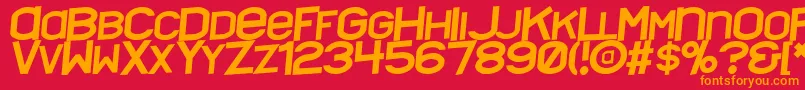 Nyctalopiatilt Font – Orange Fonts on Red Background