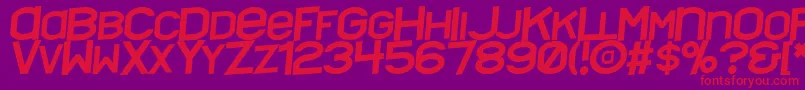 Nyctalopiatilt Font – Red Fonts on Purple Background