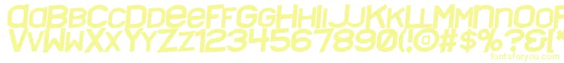 Nyctalopiatilt Font – Yellow Fonts on White Background