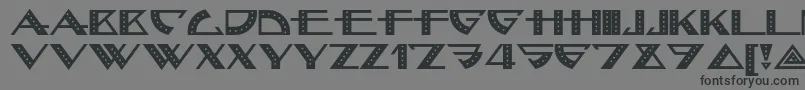フォントBellhopnf – 黒い文字の灰色の背景