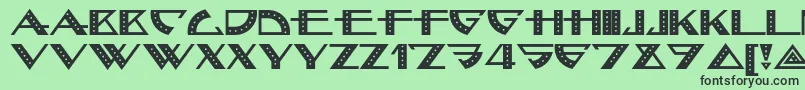 フォントBellhopnf – 緑の背景に黒い文字