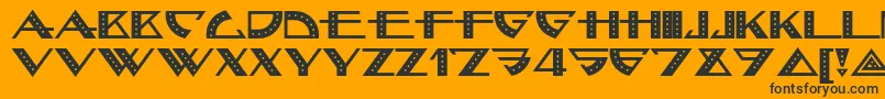Bellhopnf-fontti – mustat fontit oranssilla taustalla