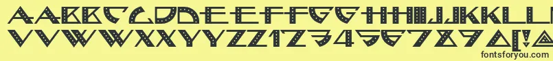 Bellhopnf-Schriftart – Schwarze Schriften auf gelbem Hintergrund