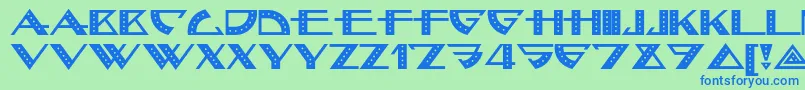 Bellhopnf Font – Blue Fonts on Green Background