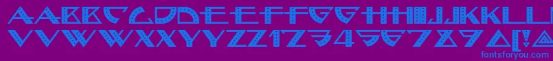 フォントBellhopnf – 紫色の背景に青い文字