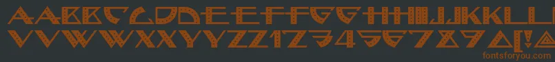 Шрифт Bellhopnf – коричневые шрифты на чёрном фоне
