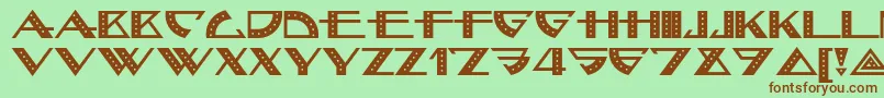 Bellhopnf Font – Brown Fonts on Green Background