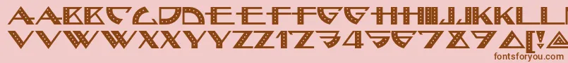 Bellhopnf-fontti – ruskeat fontit vaaleanpunaisella taustalla