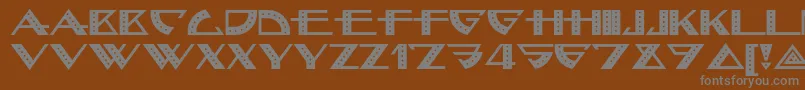 フォントBellhopnf – 茶色の背景に灰色の文字