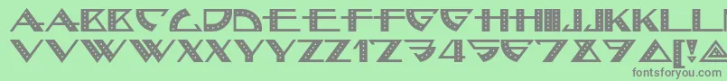 フォントBellhopnf – 緑の背景に灰色の文字
