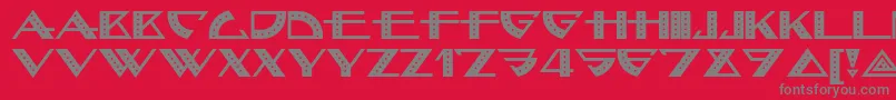 フォントBellhopnf – 赤い背景に灰色の文字