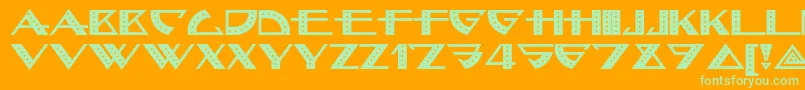 Bellhopnf Font – Green Fonts on Orange Background