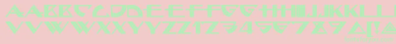Bellhopnf-fontti – vihreät fontit vaaleanpunaisella taustalla