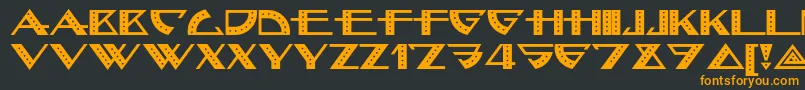 Bellhopnf Font – Orange Fonts on Black Background