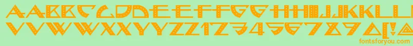 Bellhopnf Font – Orange Fonts on Green Background