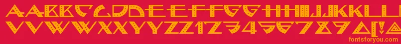 Bellhopnf Font – Orange Fonts on Red Background