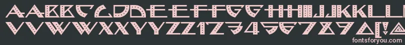 Bellhopnf-fontti – vaaleanpunaiset fontit mustalla taustalla