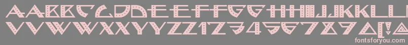 フォントBellhopnf – 灰色の背景にピンクのフォント