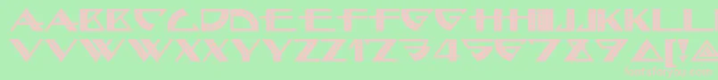Bellhopnf-fontti – vaaleanpunaiset fontit vihreällä taustalla