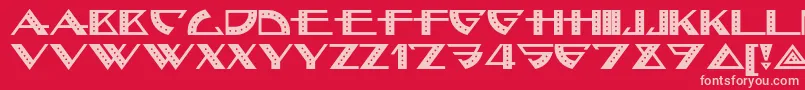 フォントBellhopnf – 赤い背景にピンクのフォント