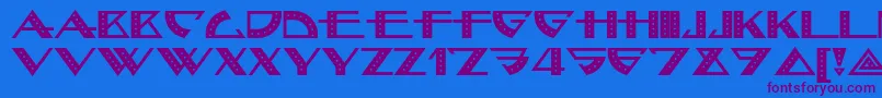 Шрифт Bellhopnf – фиолетовые шрифты на синем фоне