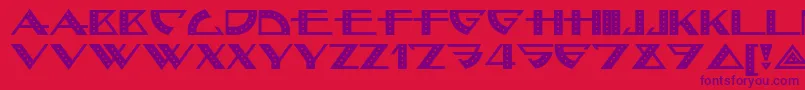 Bellhopnf-Schriftart – Violette Schriften auf rotem Hintergrund