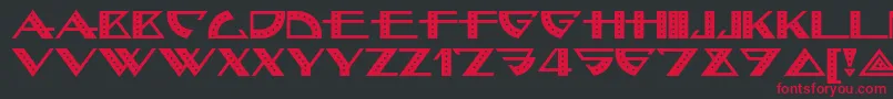 フォントBellhopnf – 黒い背景に赤い文字