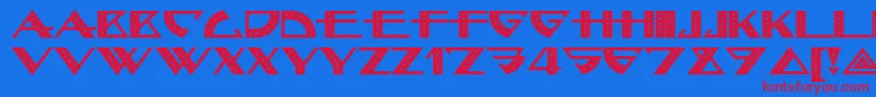 Bellhopnf Font – Red Fonts on Blue Background