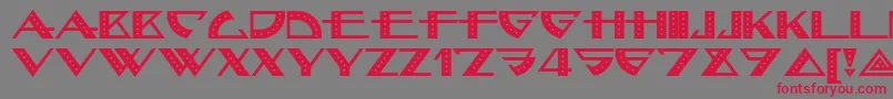 フォントBellhopnf – 赤い文字の灰色の背景