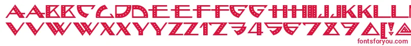 Bellhopnf-Schriftart – Rote Schriften auf weißem Hintergrund