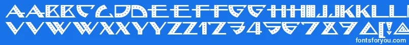 Bellhopnf Font – White Fonts on Blue Background