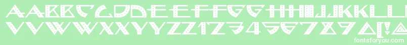 Bellhopnf-fontti – valkoiset fontit vihreällä taustalla