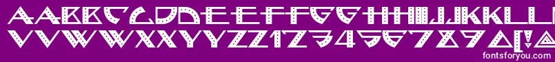 Bellhopnf-Schriftart – Weiße Schriften auf violettem Hintergrund