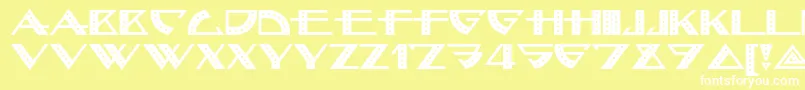 Bellhopnf-fontti – valkoiset fontit keltaisella taustalla