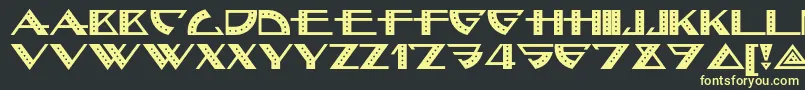 Bellhopnf-fontti – keltaiset fontit mustalla taustalla