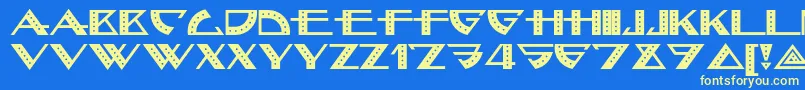 Bellhopnf Font – Yellow Fonts on Blue Background