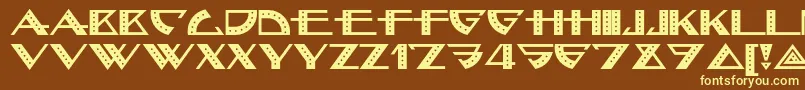 Bellhopnf-fontti – keltaiset fontit ruskealla taustalla