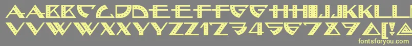 Bellhopnf-Schriftart – Gelbe Schriften auf grauem Hintergrund