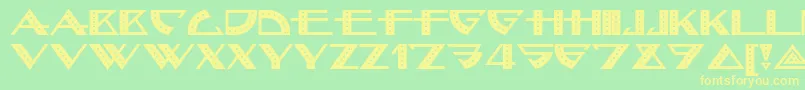 Шрифт Bellhopnf – жёлтые шрифты на зелёном фоне