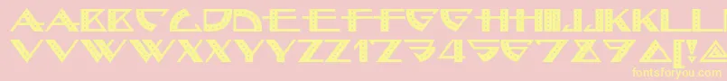 Bellhopnf-fontti – keltaiset fontit vaaleanpunaisella taustalla