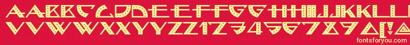 Bellhopnf Font – Yellow Fonts on Red Background