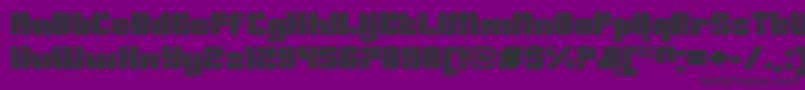 OrangeroyaleOpenextended Font – Black Fonts on Purple Background