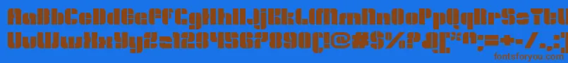 More about OrangeroyaleOpenextended Font OrangeroyaleOpenextended Font – Brown Fonts on Blue Background
