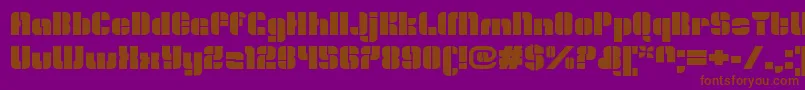 OrangeroyaleOpenextended Font – Brown Fonts on Purple Background