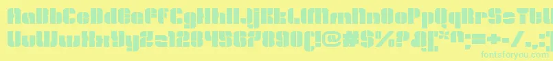 Police OrangeroyaleOpenextended – polices vertes sur fond jaune