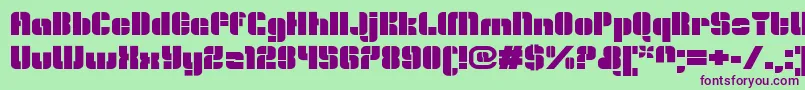 OrangeroyaleOpenextended Font – Purple Fonts on Green Background